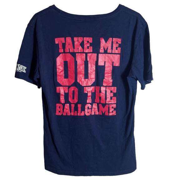 Pink Victoria's Secret Boston Red Baseball Tee, Large - Picture 2 of 5